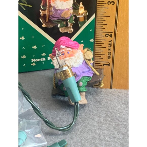 Vintage North Pole Power & Lighted Gnome Ornament with Box 1987 - Picture 10 of 12